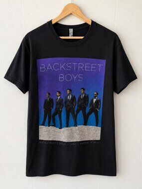 Backstreet Boys | 2014 Black Tour Band Graphic T-Shirt | Small